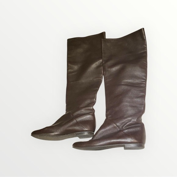 Giuseppe Zanotti Brown Leather Knee-High Boots - Picture 2 of 8